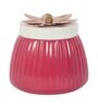 Metal  Pink Jar Set of 2