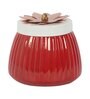 Metal  Red  Jar Set of 2