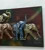 Iron And Mdf Wood Group Of Elephant Wall Art With LED In Multicolour