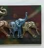 Iron And Mdf Wood Group Of Elephant Wall Art With LED In Multicolour