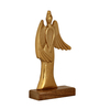 Aluminium Angel Showpiece With Wings And Wooden Base