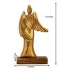 Aluminium Angel Showpiece With Wings And Wooden Base