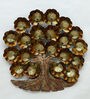 Iron Decorative Tree Metal Wall Art With LED In Gold