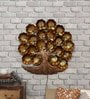 Iron Decorative Tree Metal Wall Art With LED In Gold