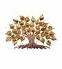 Iron Piple Tree Wall Art With Led In Brown