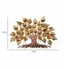 Iron Piple Tree Wall Art With Led In Brown