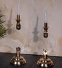 Metal Aura Alight Golden Candle Stand