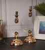 Metal Aura Alight Golden Candle Stand