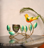 Multicolor Metal Bird with Nest Decorative TeaLight