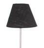 Metal Black Jute Shade Table Lamp with Silver Base
