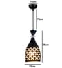 Metal Black Pendant Light with Crystal Accent Hanging Lamp