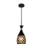Metal Black Pendant Light with Crystal Accent Hanging Lamp