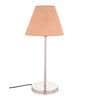 Metal Brown Jute Shade Table Lamp with Silver Base