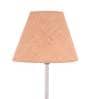 Metal Brown Jute Shade Table Lamp with Silver Base