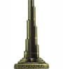 Metal Burj Khalifa Tower Miniature Decorative Showpiece (18 cm, Antique Gold)