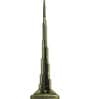 Metal Burj Khalifa Tower Miniature Decorative Showpiece (18 cm, Antique Gold)