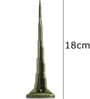 Metal Burj Khalifa Tower Miniature Decorative Showpiece (18 cm, Antique Gold)