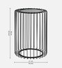 Metal Cage End Table in Black Finish