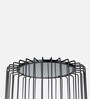 Metal Cage End Table in Black Finish
