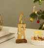 Aluminium Candle Showpiece With Wooden Base