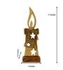 Aluminium Candle Showpiece With Wooden Base