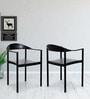 Metal Chair (Set Of 2) in Black Colour