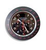 Red Metal Chronograph Modern Wall Clock