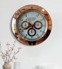 White Metal Chronograph Modern Wall Clock