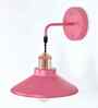 Cone Metal  Wall Light Fixture with Golden Holder (Pink)