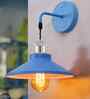 Cone Metal  Wall Light Fixture with Golden Holder (Blue)