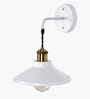 Cone Metal  Wall Light Fixture with Golden Holder (White)