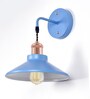 Cone Metal  Wall Light Fixture with Golden Holder (Blue)