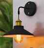 Cone Metal  Wall Light Fixture with Golden Holder (Black)