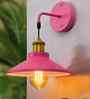 Cone Metal  Wall Light Fixture with Golden Holder (Pink)