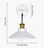 Cone Metal  Wall Light Fixture with Golden Holder (White)