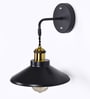 Cone Metal  Wall Light Fixture with Golden Holder (Black)