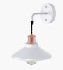 Cone Metal  Wall Light Fixture with Golden Holder (White)