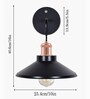 Cone Metal  Wall Light Fixture with Golden Holder (Black)