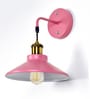 Cone Metal  Wall Light Fixture with Golden Holder (Pink)