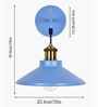 Cone Metal  Wall Light Fixture with Golden Holder (Blue)