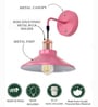 Cone Metal  Wall Light Fixture with Golden Holder (Pink)