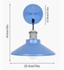 Cone Metal  Wall Light Fixture with Golden Holder (Blue)