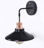 Cone Metal  Wall Light Fixture with Golden Holder (Black)