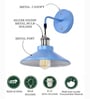 Cone Metal  Wall Light Fixture with Golden Holder (Blue)