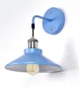 Cone Metal  Wall Light Fixture with Golden Holder (Blue)