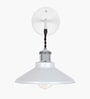 Cone Metal  Wall Light Fixture with Golden Holder (White)