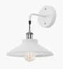 Cone Metal  Wall Light Fixture with Golden Holder (White)