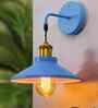 Cone Metal  Wall Light Fixture with Golden Holder (Blue)