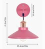 Cone Metal  Wall Light Fixture with Golden Holder (Pink)