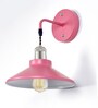 Cone Metal  Wall Light Fixture with Golden Holder (Pink)